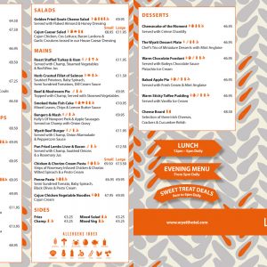 Park Terrace Lunh Menu